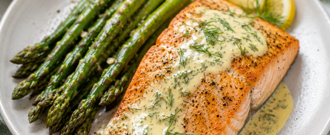 Baked Salmon with Asparagus for Ascites – Zero Added Salt Recipe | Organ Fuel