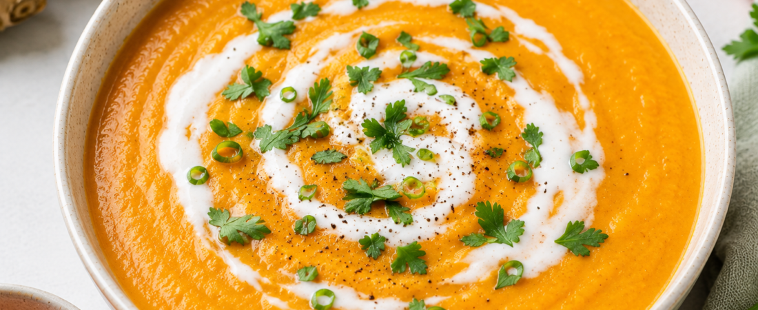 Ginger & Carrot Soup with Coconut Milk — Lung-Friendly Recipe | Organ Fuel