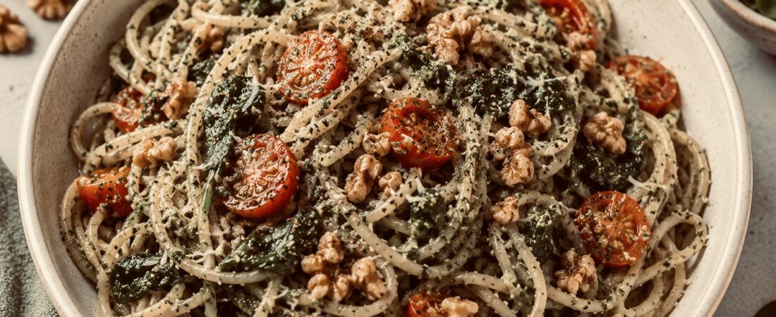 Spinach & Walnut Pesto Pasta — Brain-Friendly Recipe for Alzheimer’s & Dementia | Organ Fuel